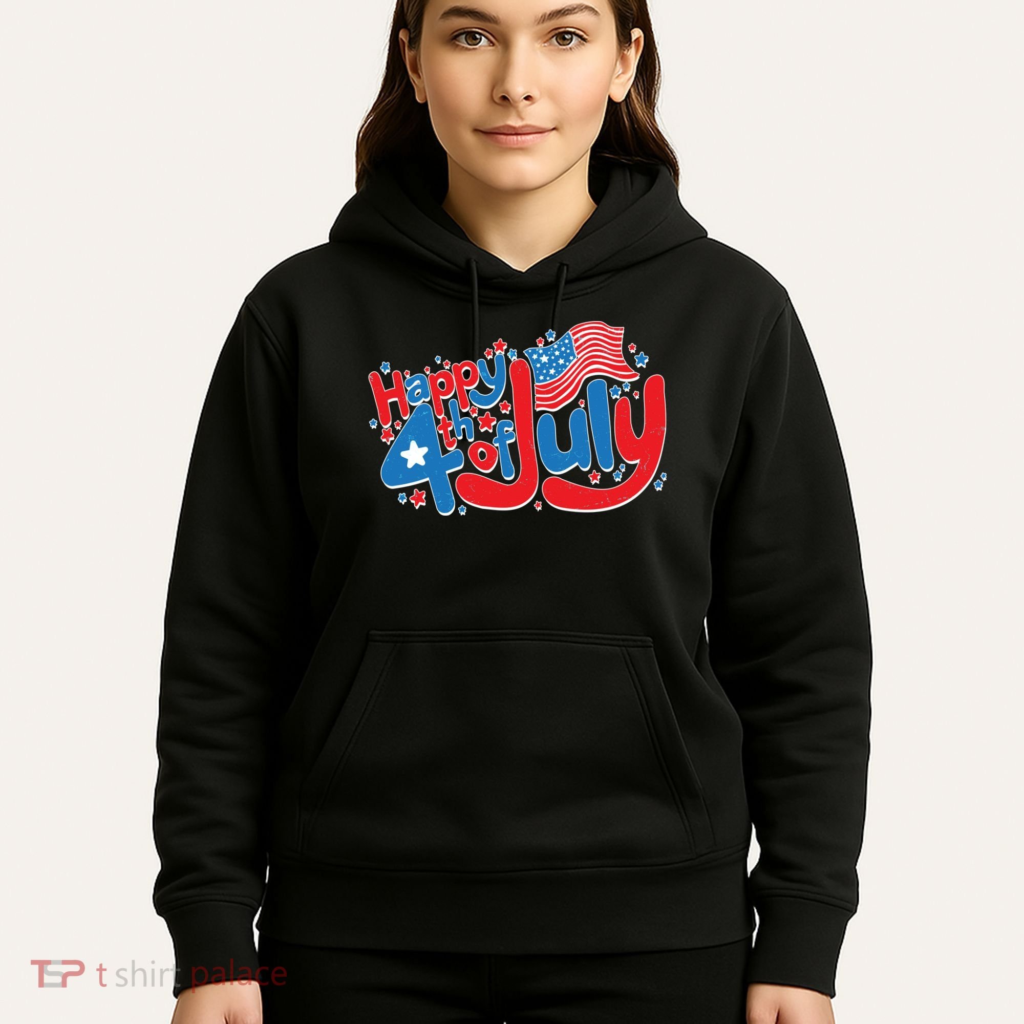 Happy Fourth Of July Red White And Blue Hoodie