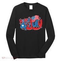 Happy Fourth Of July Red White And Blue Long Sleeve Shirt thumb 0
