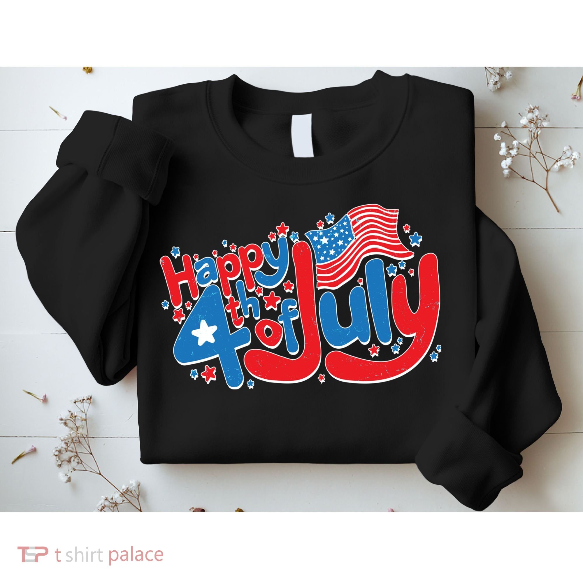 Happy Fourth Of July Red White And Blue Sweatshirt