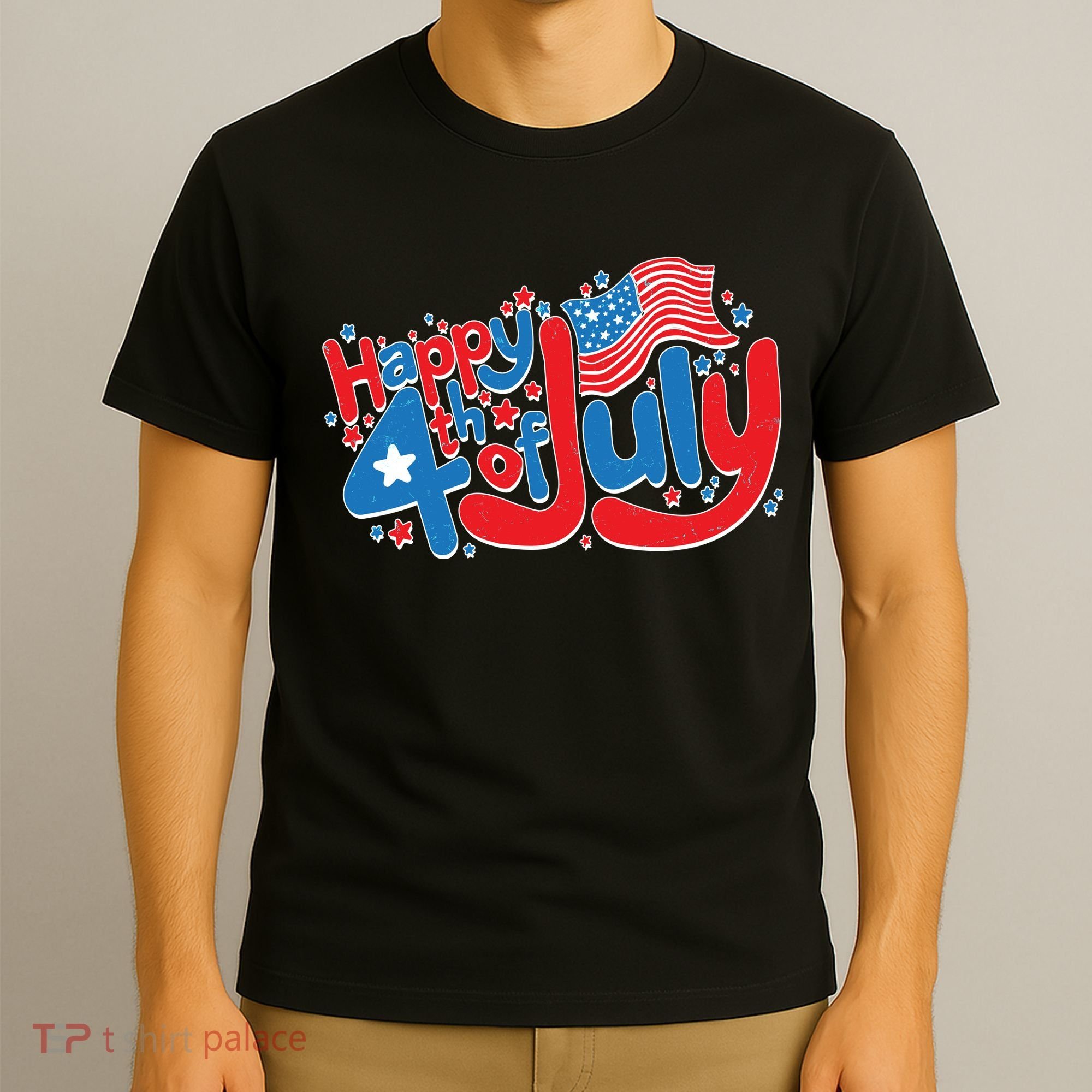 Happy Fourth Of July Red White And Blue T-Shirt