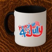 Happy Fourth Of July Red White And Blue Coffee Mug thumb 2