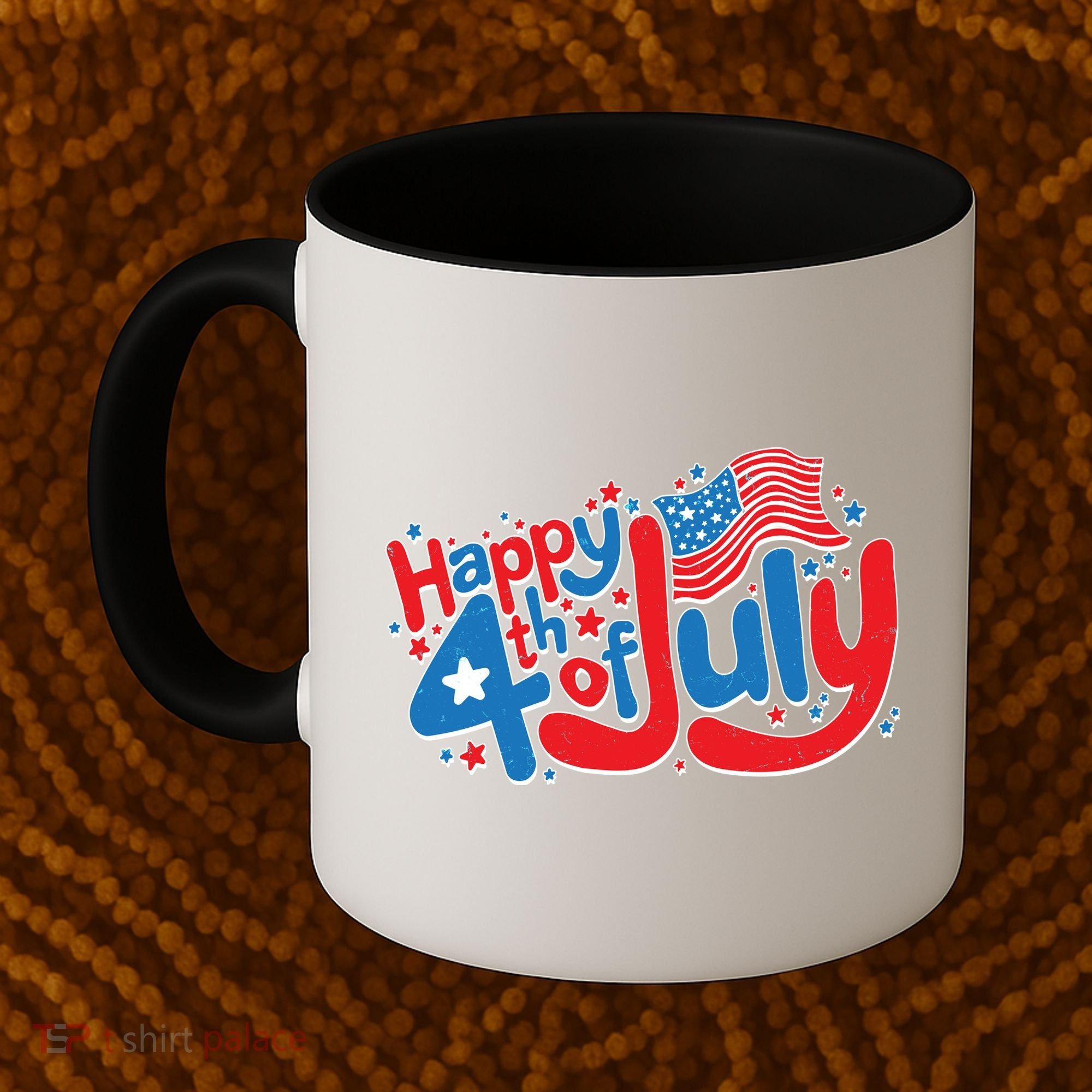 Happy Fourth Of July Red White And Blue Coffee Mug