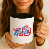 Happy Fourth Of July Red White And Blue Coffee Mug thumb 3