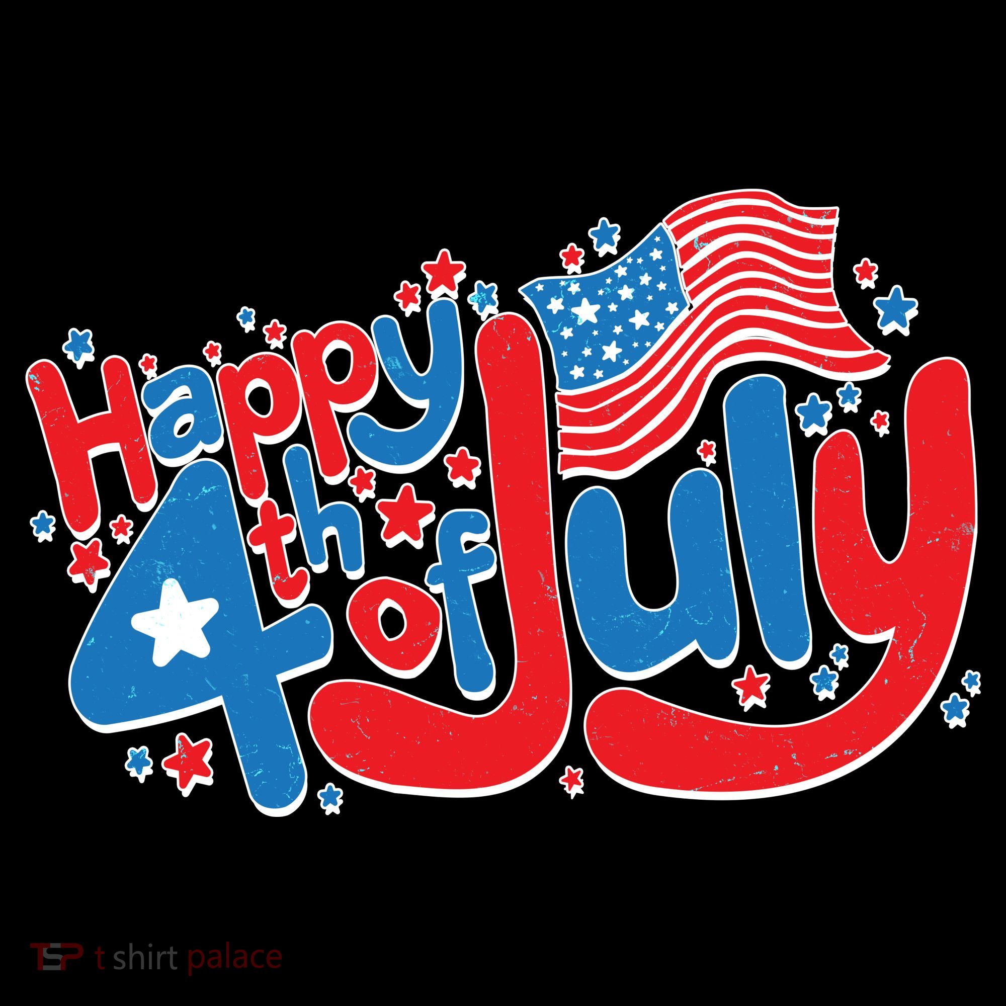 Happy Fourth Of July Red White And Blue Women's Hoodie