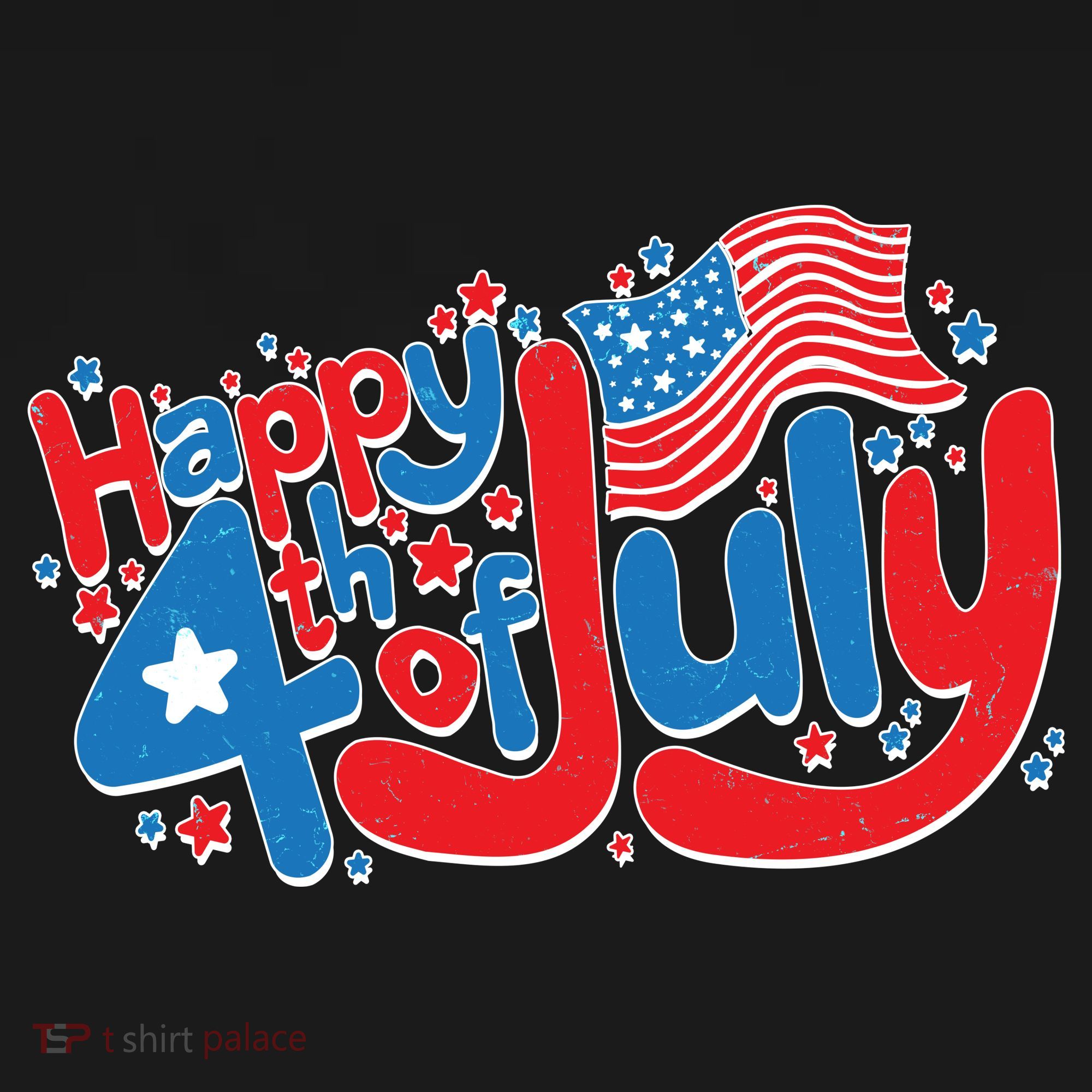 Happy Fourth Of July Red White And Blue Mousepad