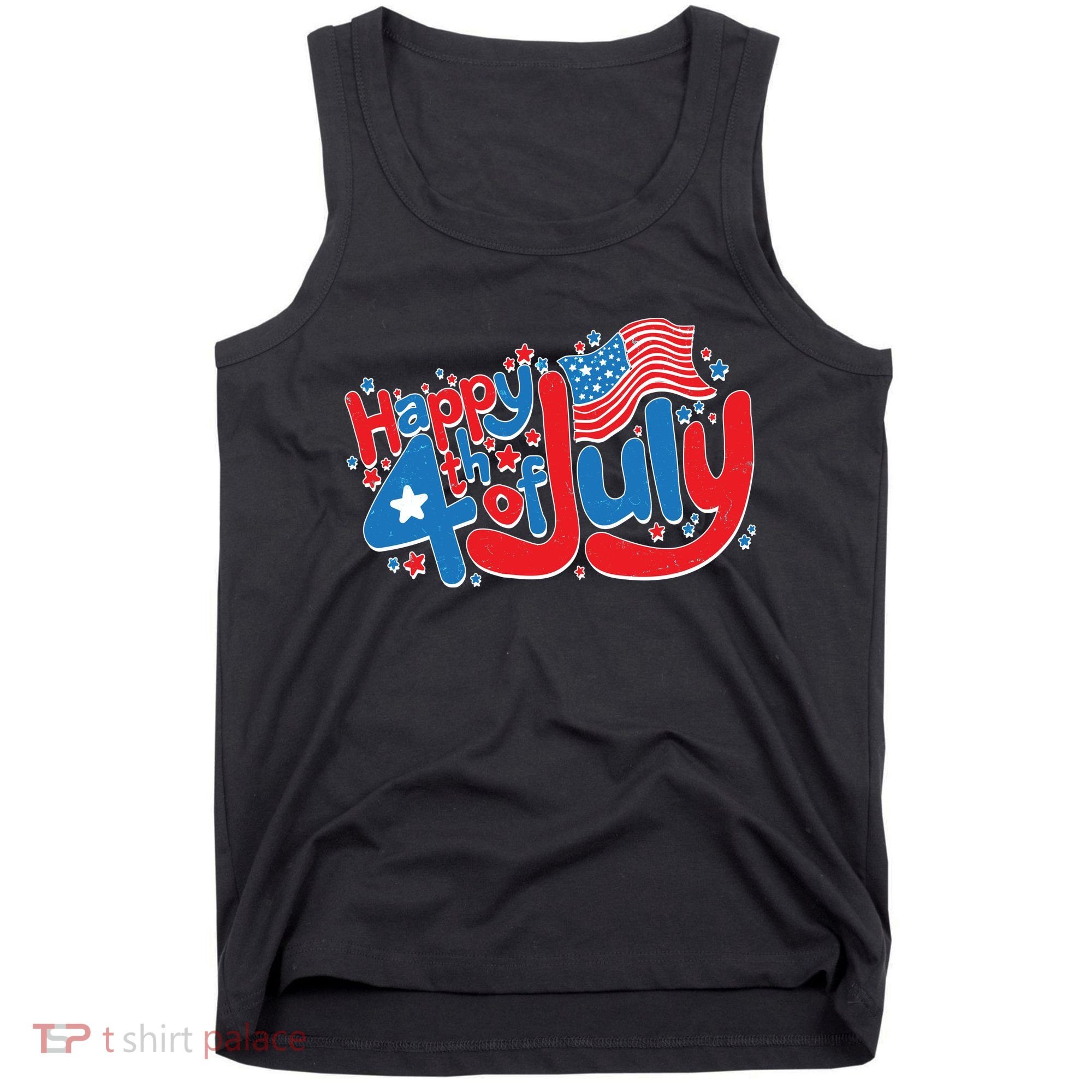 Happy Fourth Of July Red White And Blue Tank Top