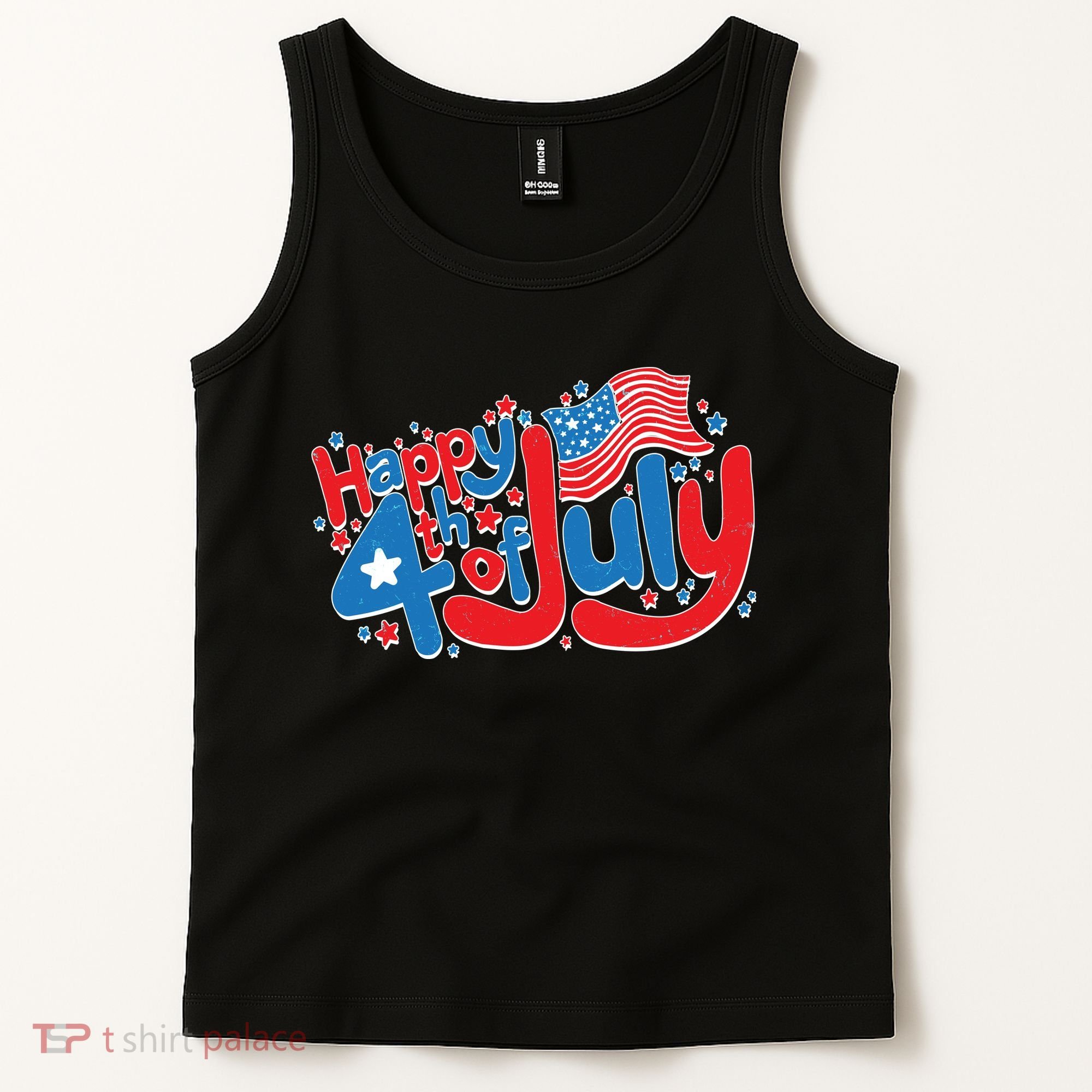 Happy Fourth Of July Red White And Blue Tank Top