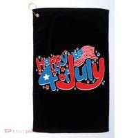 Happy Fourth Of July Red White And Blue Golf Towel thumb 0