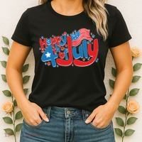 Happy Fourth Of July Red White And Blue Women's T-Shirt thumb 2