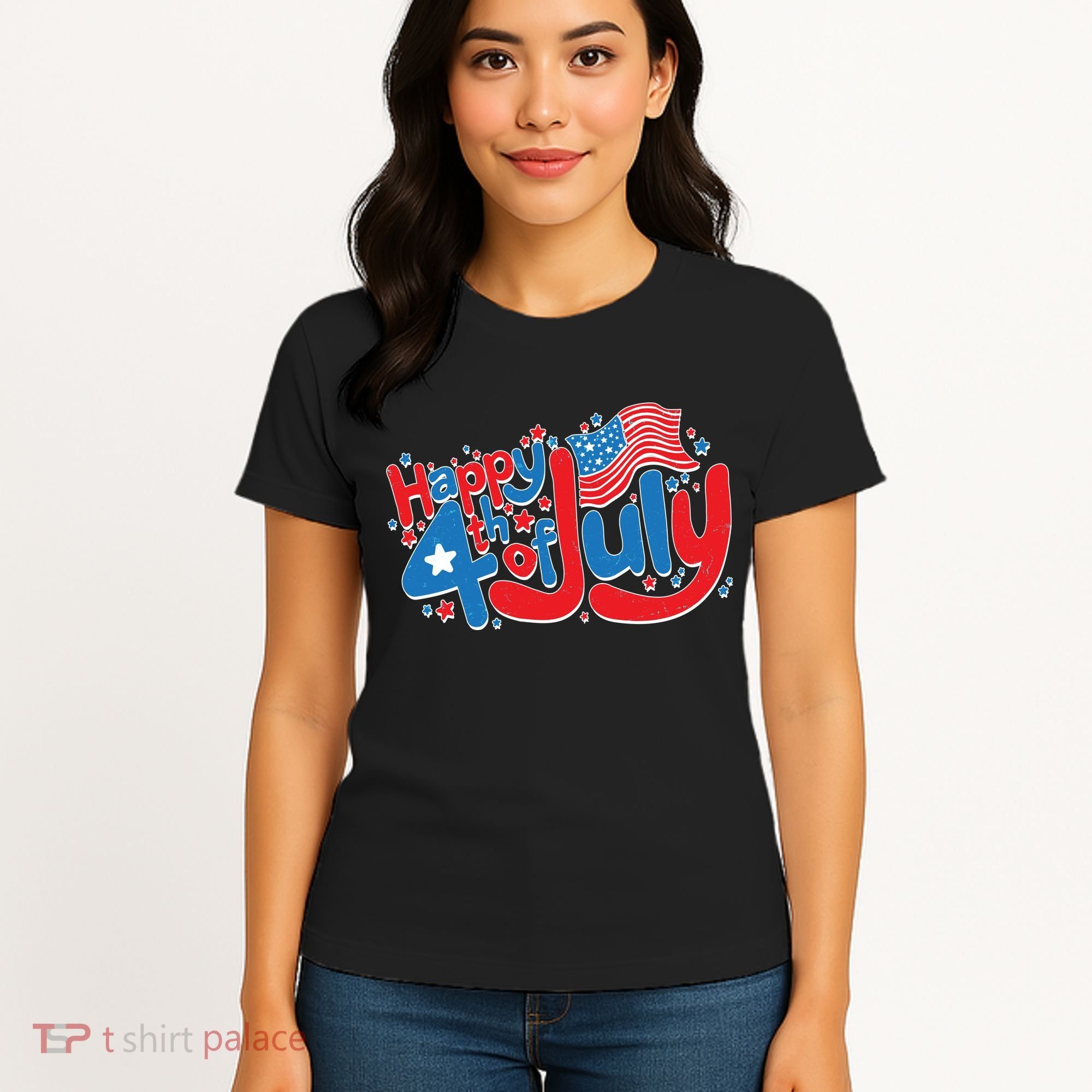 Happy Fourth Of July Red White And Blue Women's T-Shirt