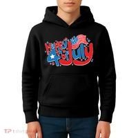 Happy Fourth Of July Red White And Blue Kids Hoodie thumb 4