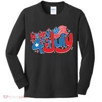 Happy Fourth Of July Red White And Blue Kids Long Sleeve Shirt thumb 0