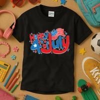 Happy Fourth Of July Red White And Blue Kids T-Shirt thumb 3