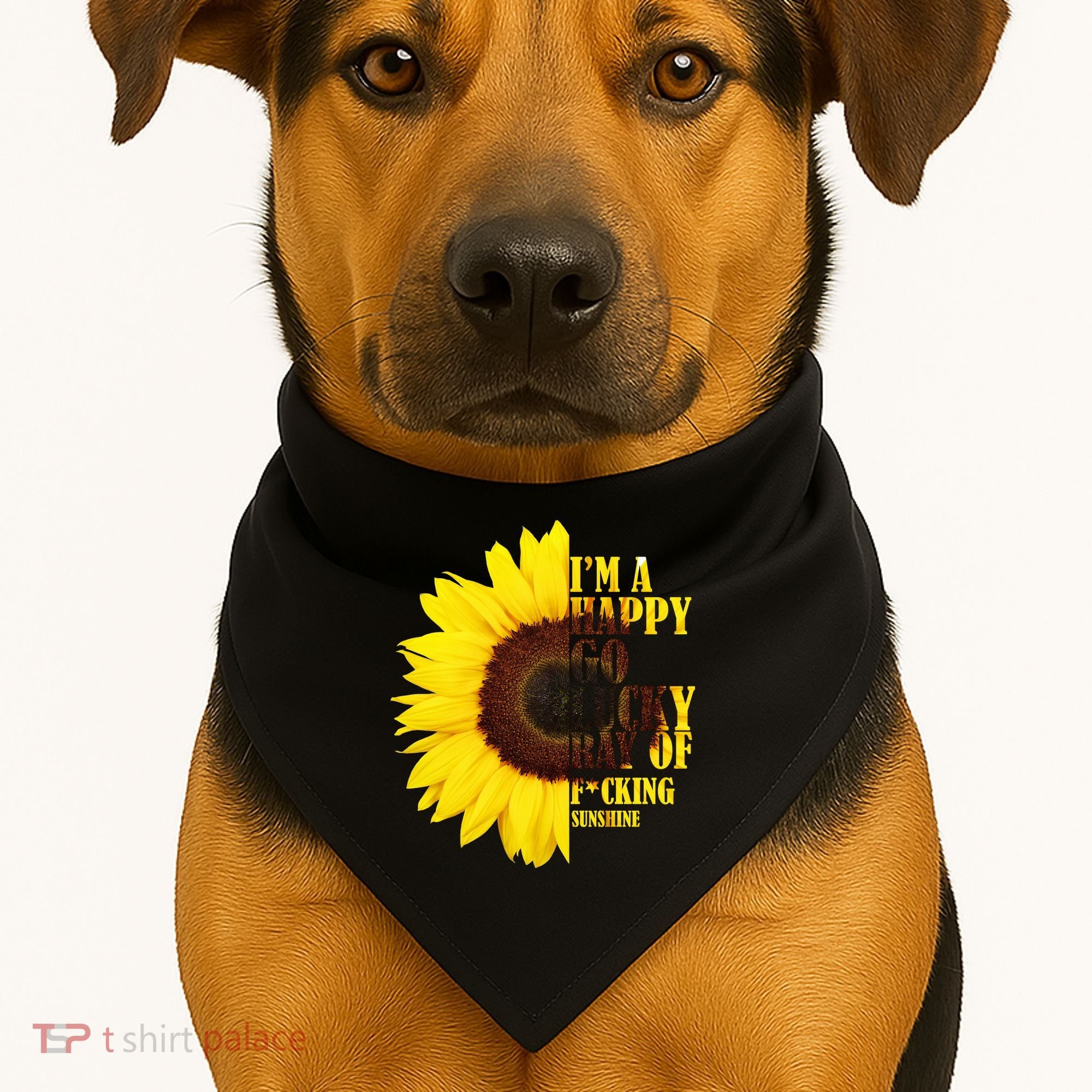Happy Go Lucky Ray Of Sunshine USA-Made Doggie Bandana