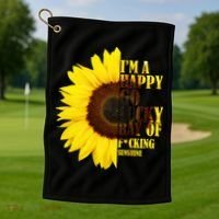 Happy Go Lucky Ray Of Sunshine Golf Towel thumb 1