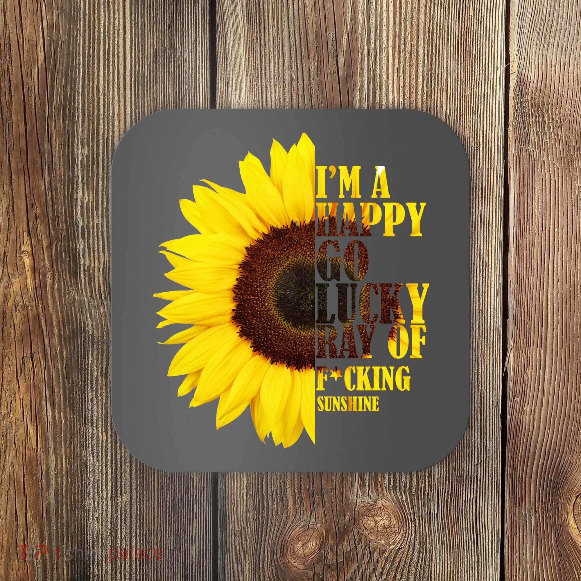 Happy Go Lucky Ray Of Sunshine Coaster