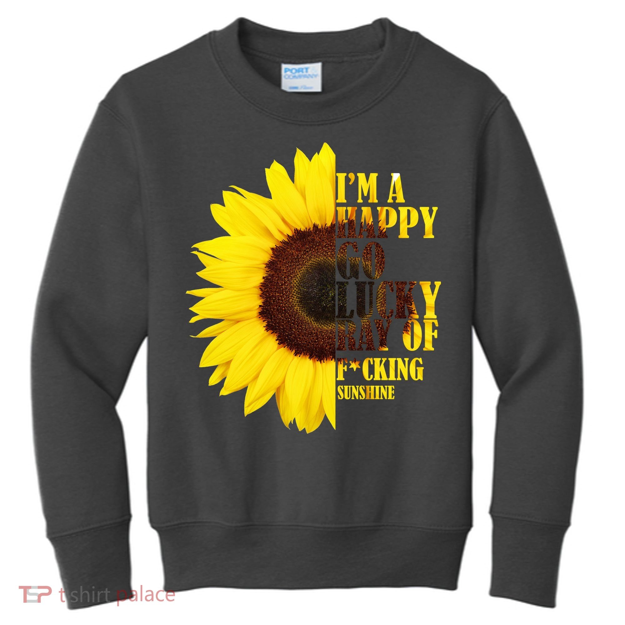 Happy Go Lucky Ray Of Sunshine Kids Sweatshirt