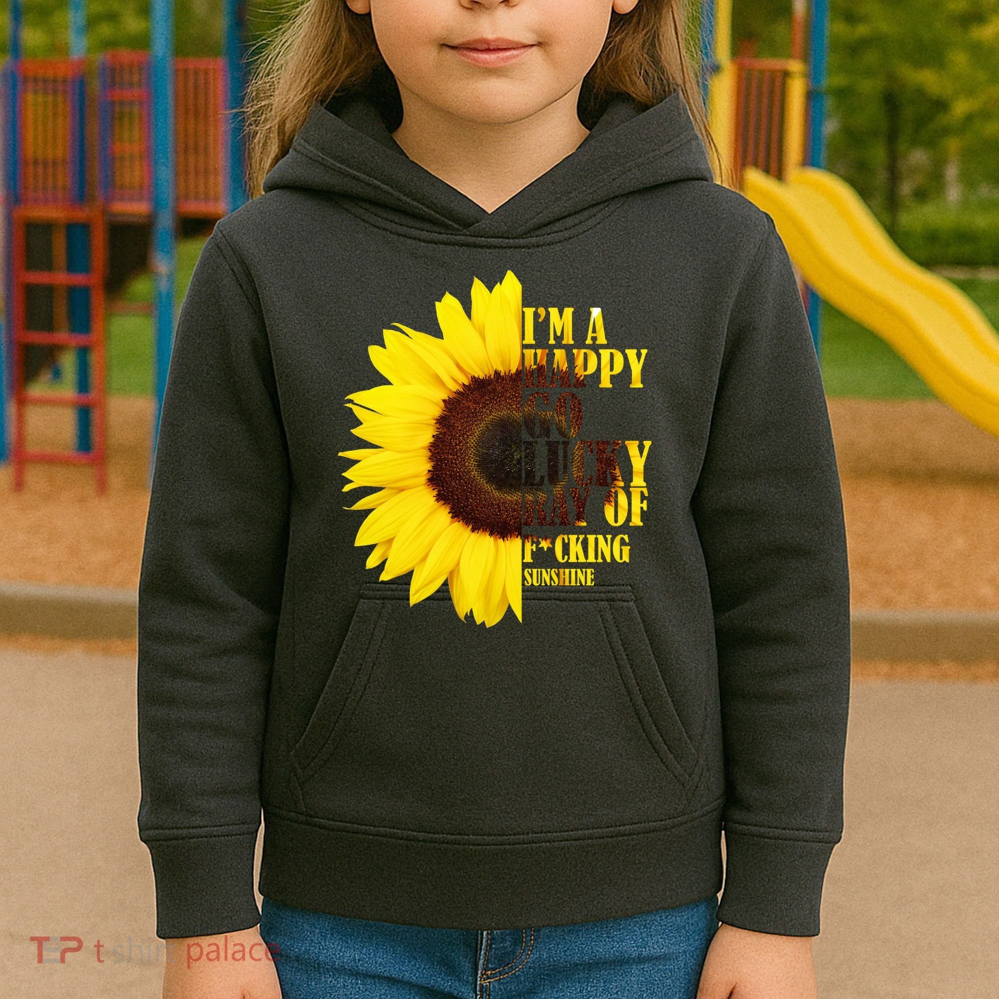 Happy Go Lucky Ray Of Sunshine Kids Hoodie