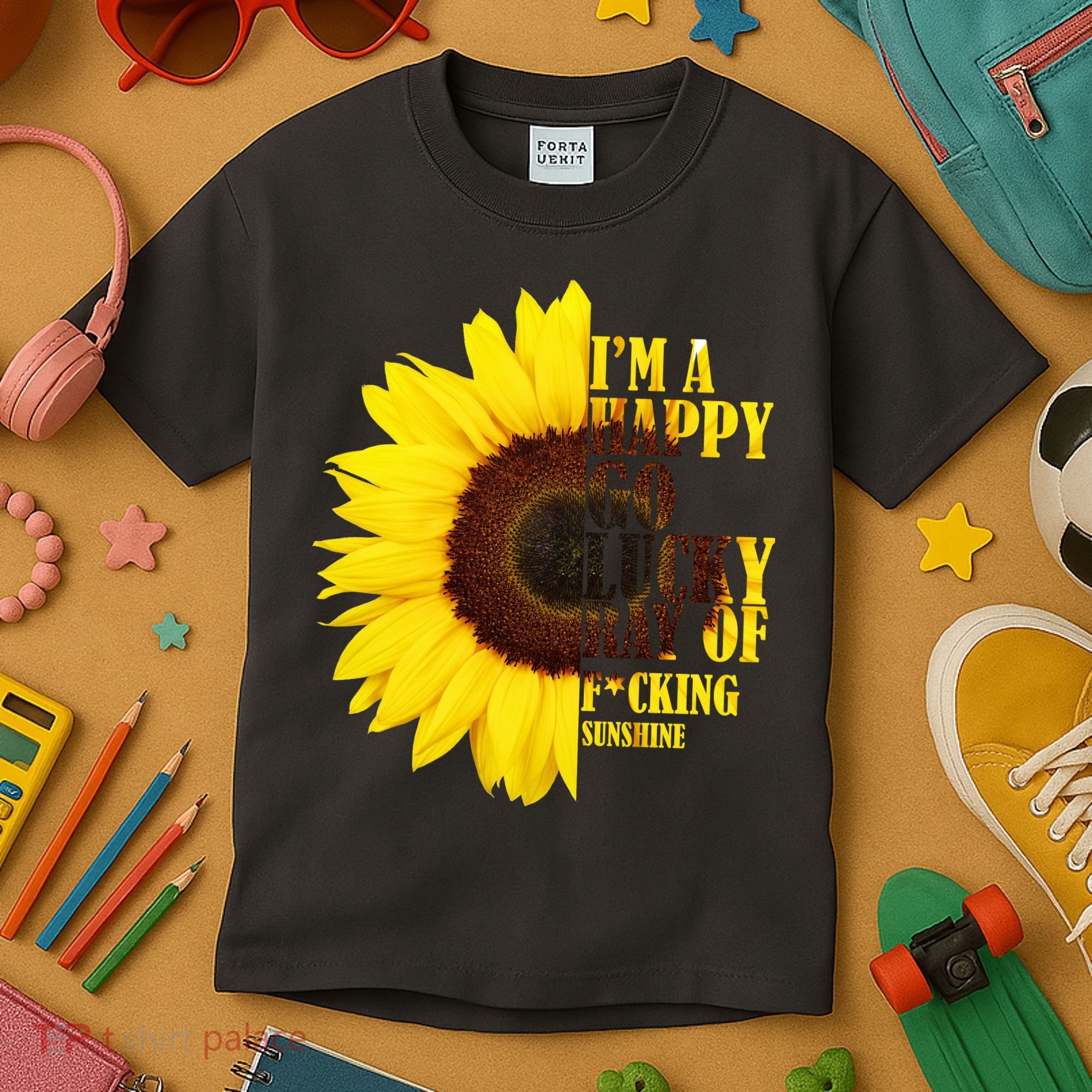 Happy Go Lucky Ray Of Sunshine Kids T-Shirt