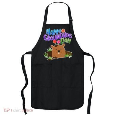Happy Groundhog Day Apron
