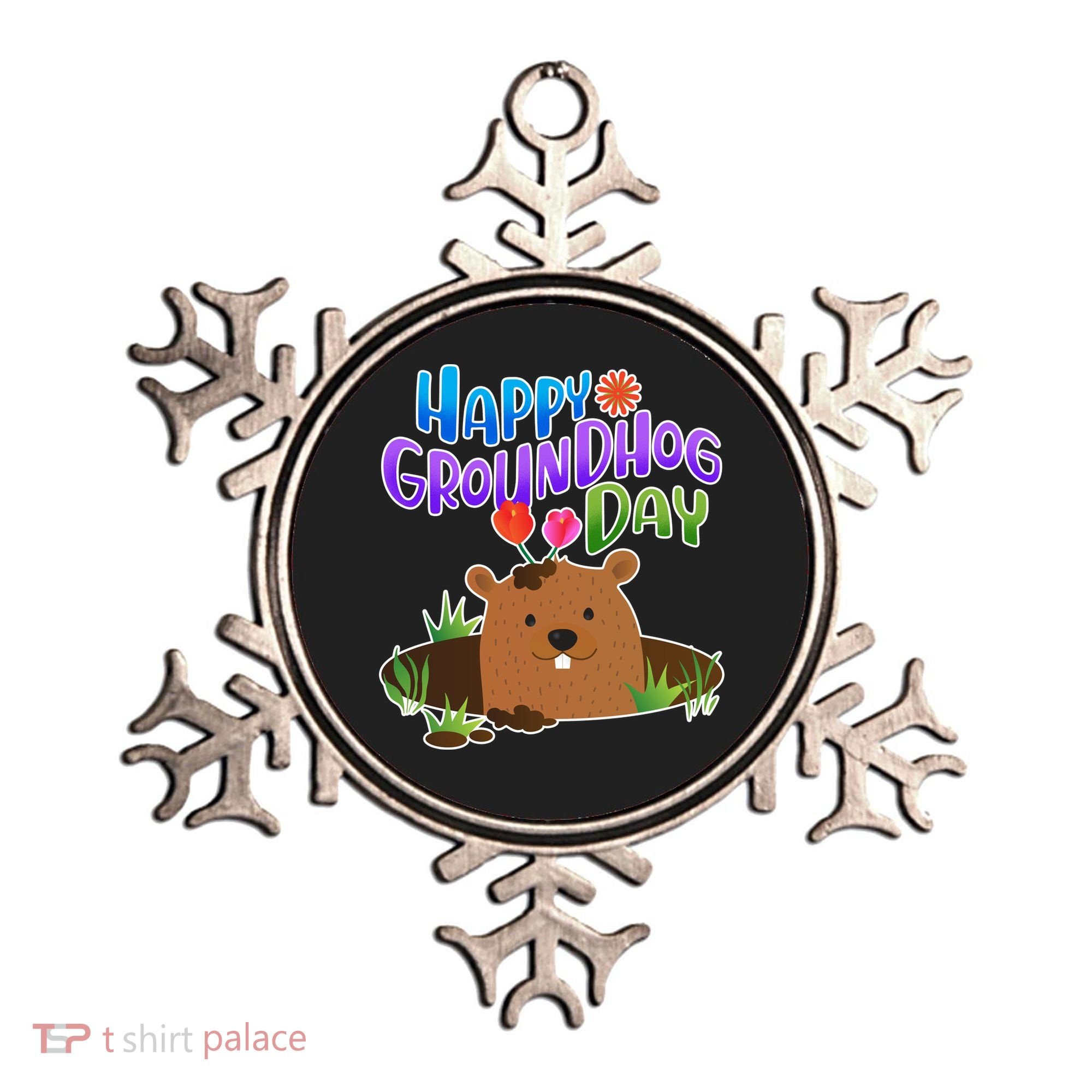 Happy Groundhog Day Ornament