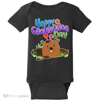 Happy Groundhog Day Baby Bodysuit