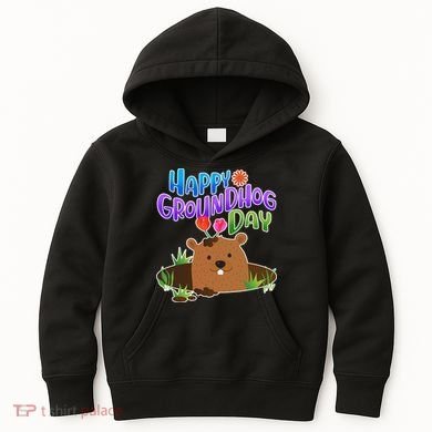 Happy Groundhog Day Kids Hoodie