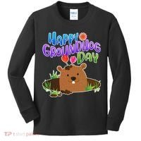 Happy Groundhog Day Kids Long Sleeve Shirt thumb 0