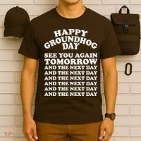 Happy Groundhog Day See You Again Tomorrow T-Shirt thumb 6