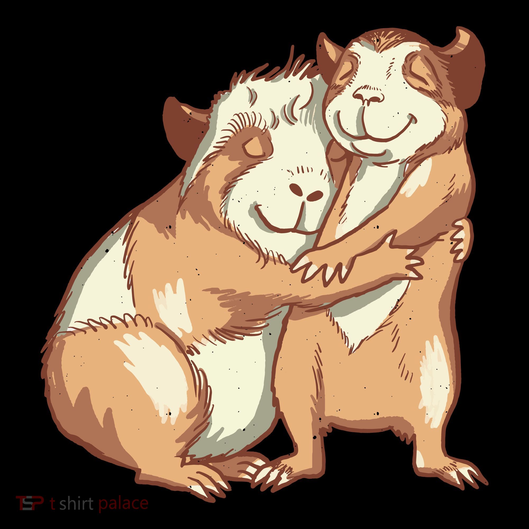 Happy Guinea Pigs Hugging Toddler Hoodie