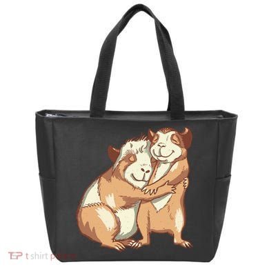 Happy Guinea Pigs Hugging Tote Bag