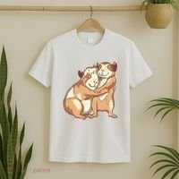 Happy Guinea Pigs Hugging T-Shirt thumb 2