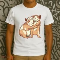 Happy Guinea Pigs Hugging T-Shirt thumb 3