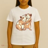 Happy Guinea Pigs Hugging T-Shirt thumb 4