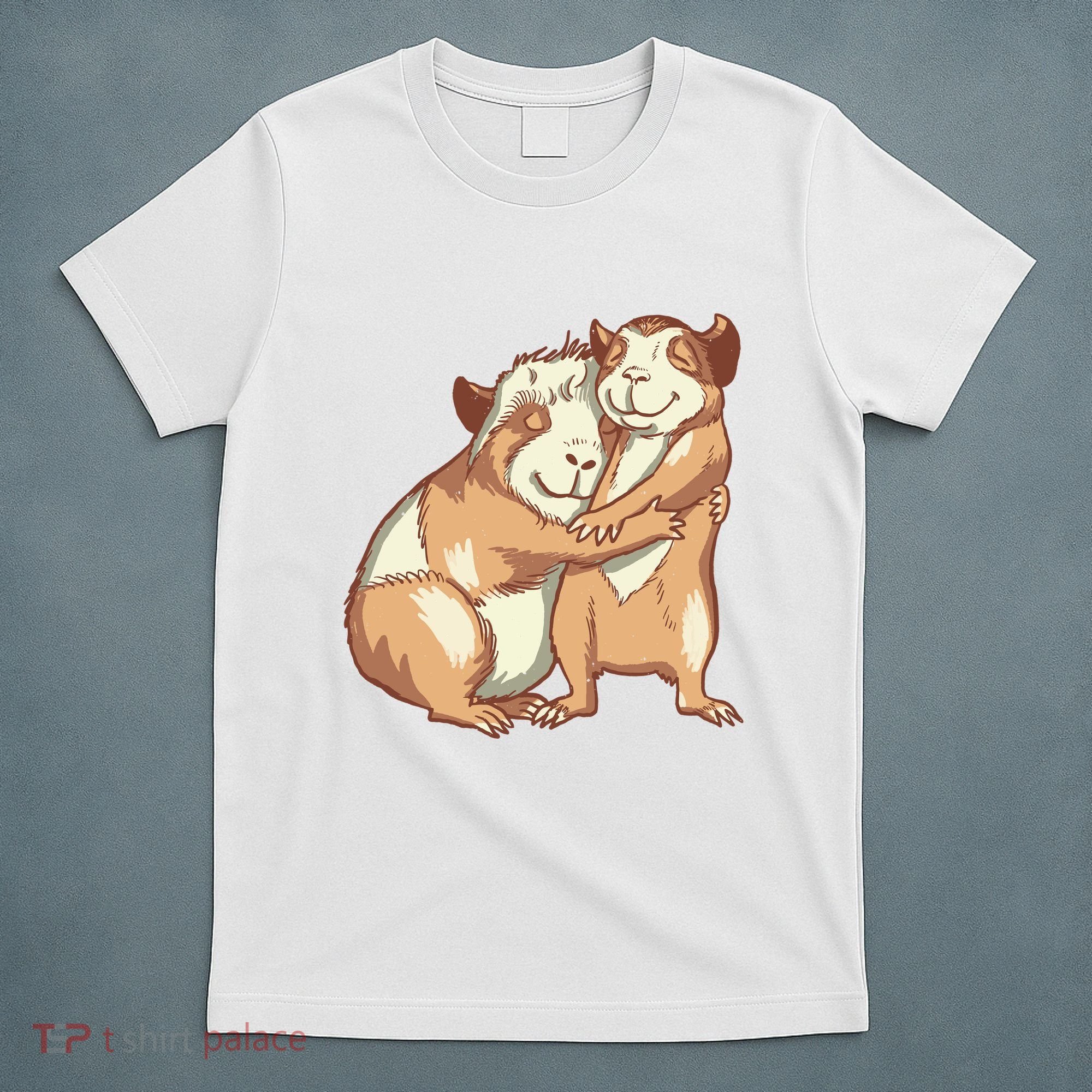 Happy Guinea Pigs Hugging T-Shirt