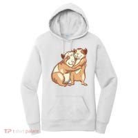 Happy Guinea Pigs Hugging Women's Hoodie thumb 0