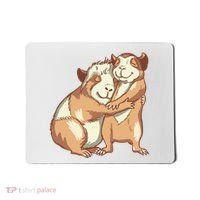 Happy Guinea Pigs Hugging Mousepad thumb 0