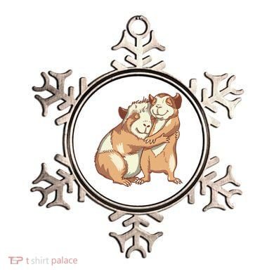 Happy Guinea Pigs Hugging Ornament
