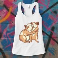 Happy Guinea Pigs Hugging Women's Tank Top thumb 3
