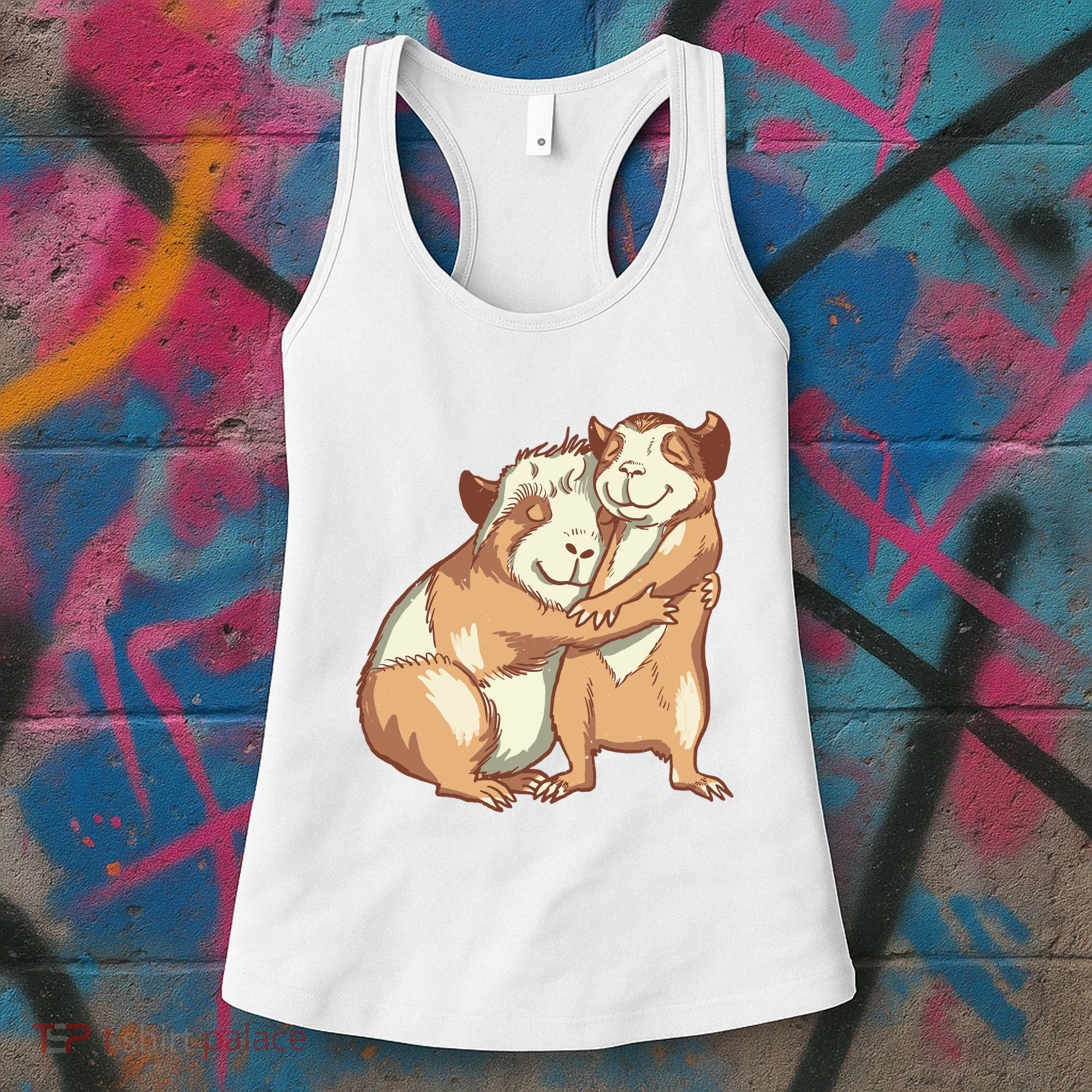 Happy Guinea Pigs Hugging Women's Tank Top