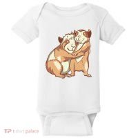Happy Guinea Pigs Hugging Baby Bodysuit thumb 0