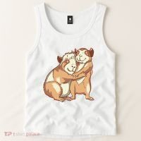Happy Guinea Pigs Hugging Tank Top thumb 2