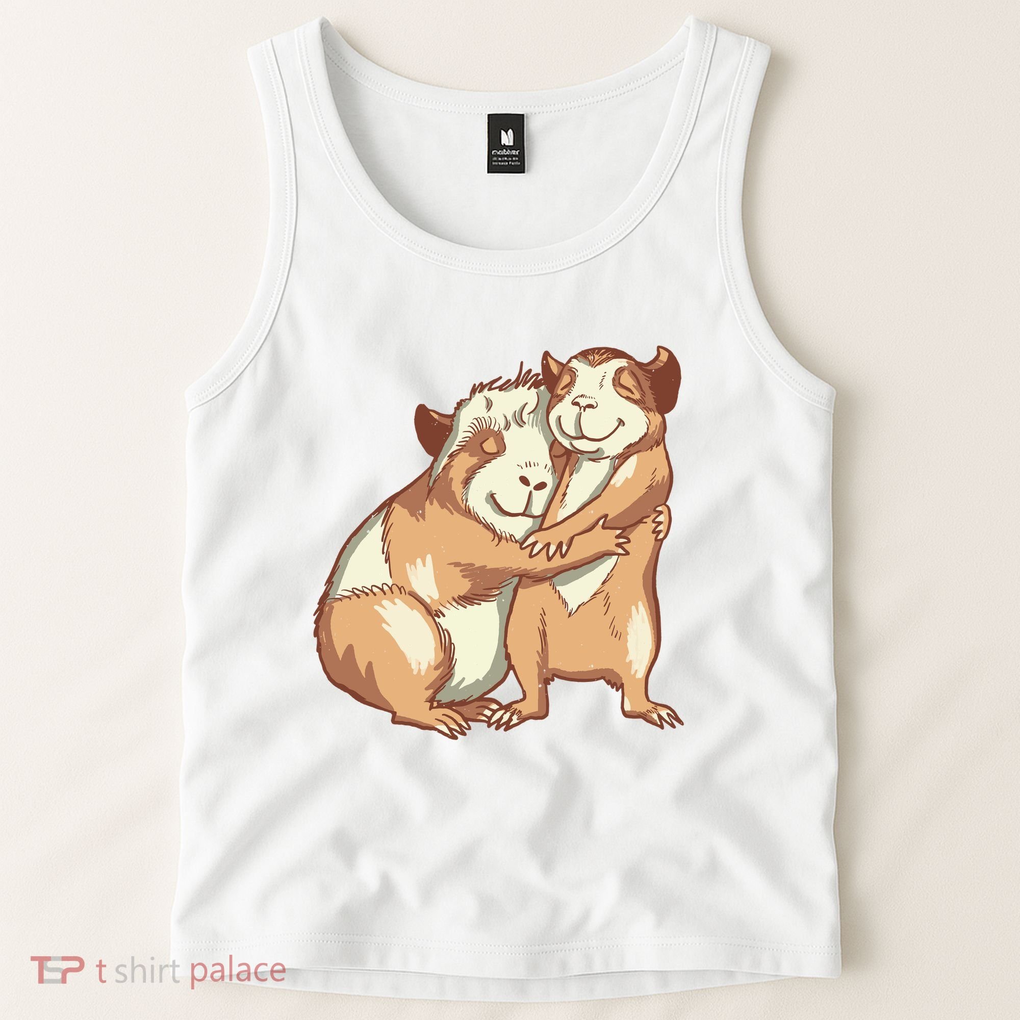Happy Guinea Pigs Hugging Tank Top
