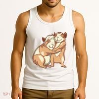 Happy Guinea Pigs Hugging Tank Top thumb 3