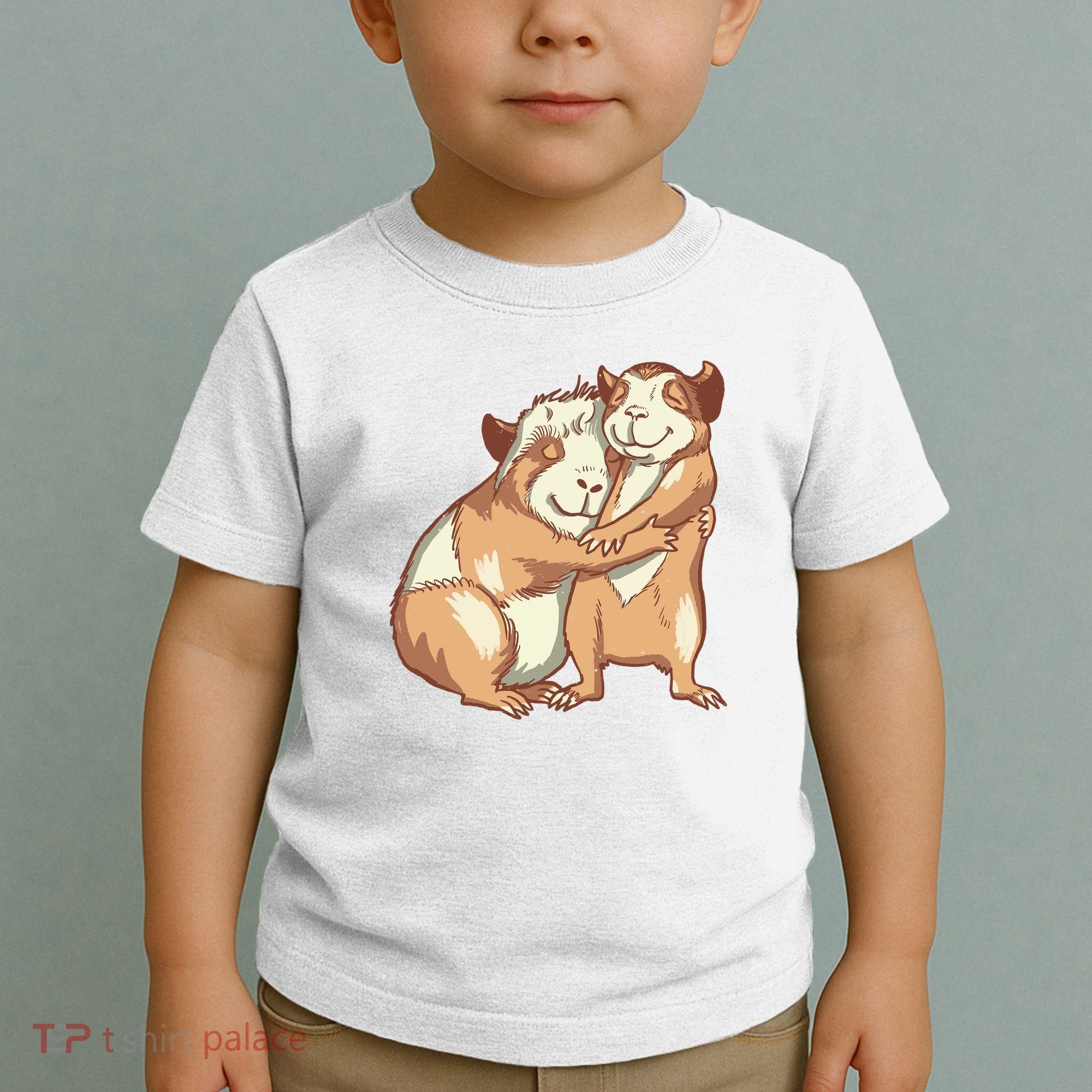 Happy Guinea Pigs Hugging Toddler T-Shirt