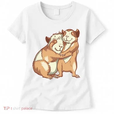 Happy Guinea Pigs Hugging Women's T-Shirt