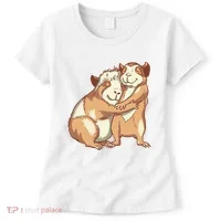 Happy Guinea Pigs Hugging Women's T-Shirt thumb 0