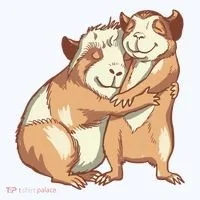 Happy Guinea Pigs Hugging Women's T-Shirt thumb 6