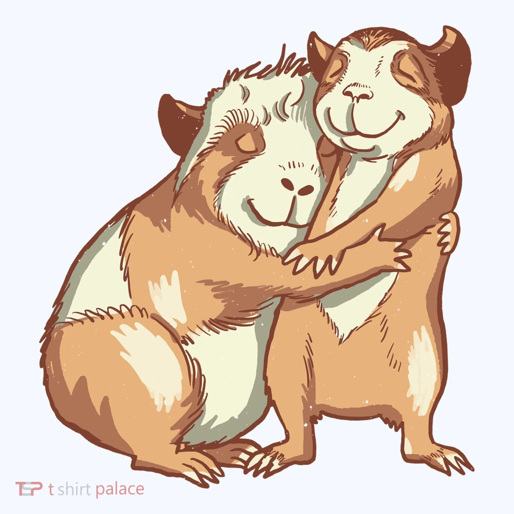 Happy Guinea Pigs Hugging Women's T-Shirt