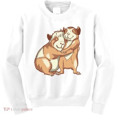 Happy Guinea Pigs Hugging Kids Sweatshirt